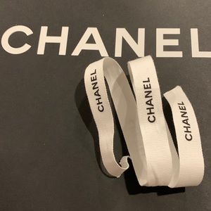 Chanel white ribbon